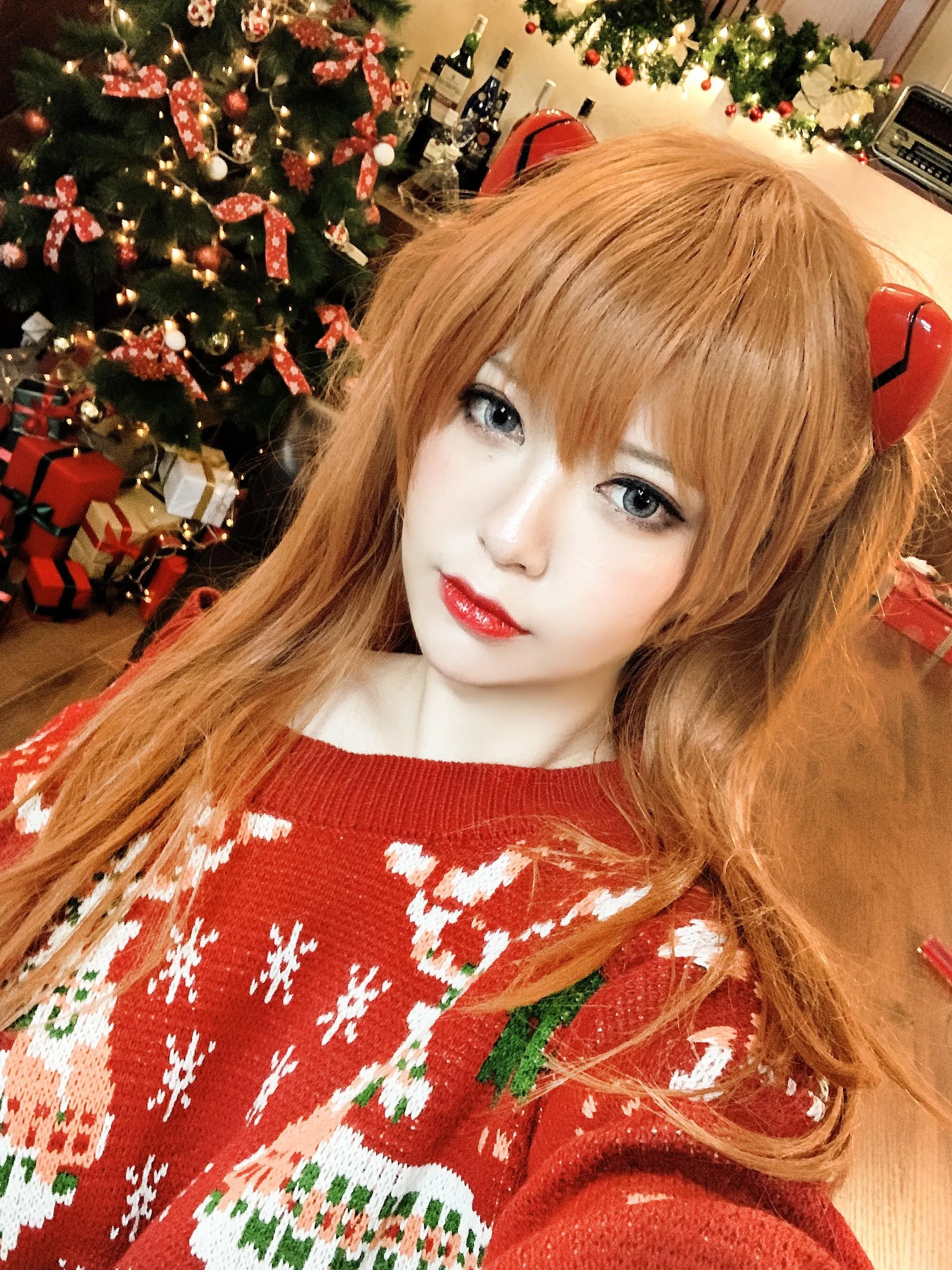 半半子 – NO.45 式波ー ASUKA Christmas-自拍 [8P]插图2